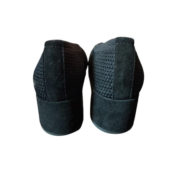 Eileen Fisher Black Gabby Recycled Stretch Knit Block Heel Size 7 Pumps Shoes - Picture 3 of 6